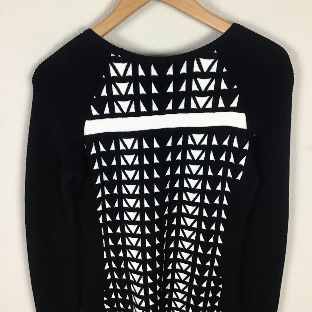 Faith Connexion Sweater Dress Geometric Jacquard Knit - Picture 6 of 11